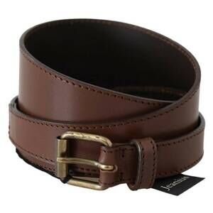NEW PLEIN SUD men's rustic metal buckle belt in brown